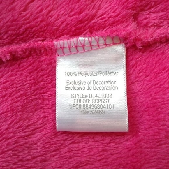 Danskin Now Women's Size Medium Pink and Black Plush Zip Up Jacket - Picture 8 of 10